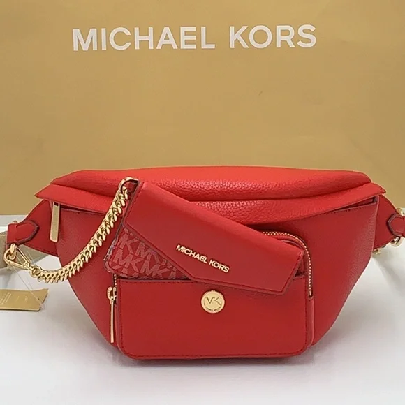 MICHAEL KORS
Maisie Large Pebbled Leather 2-in-1 Waistpack Fannypack Belt Bag - Picture 14 of 16